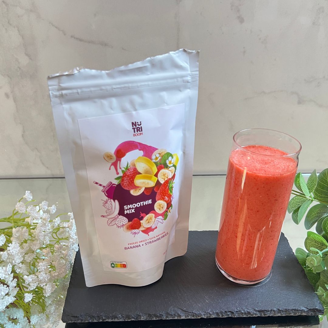 Gefriergetrockneter Smoothie Mix — Erdbeeren und Bananen