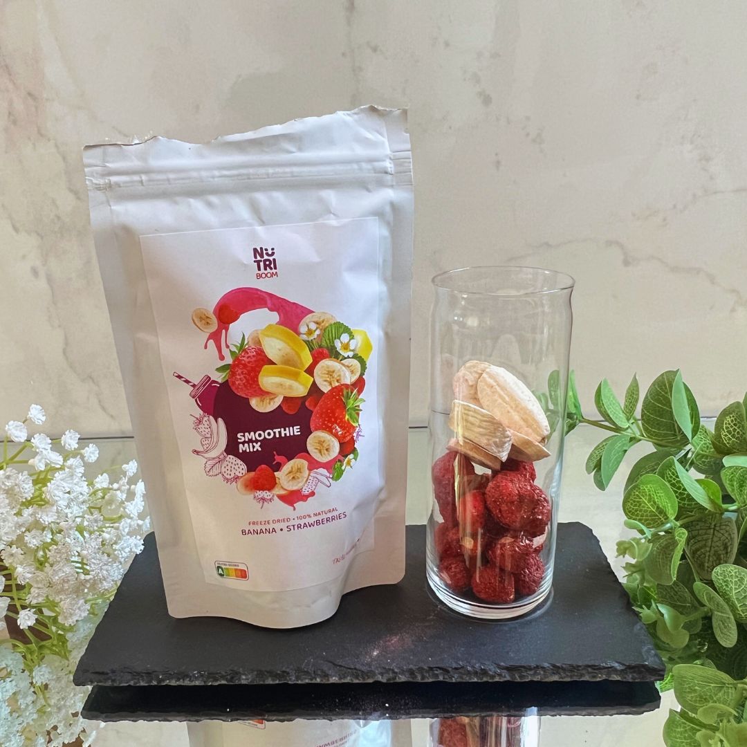 Gefriergetrockneter Smoothie Mix — Erdbeeren und Bananen